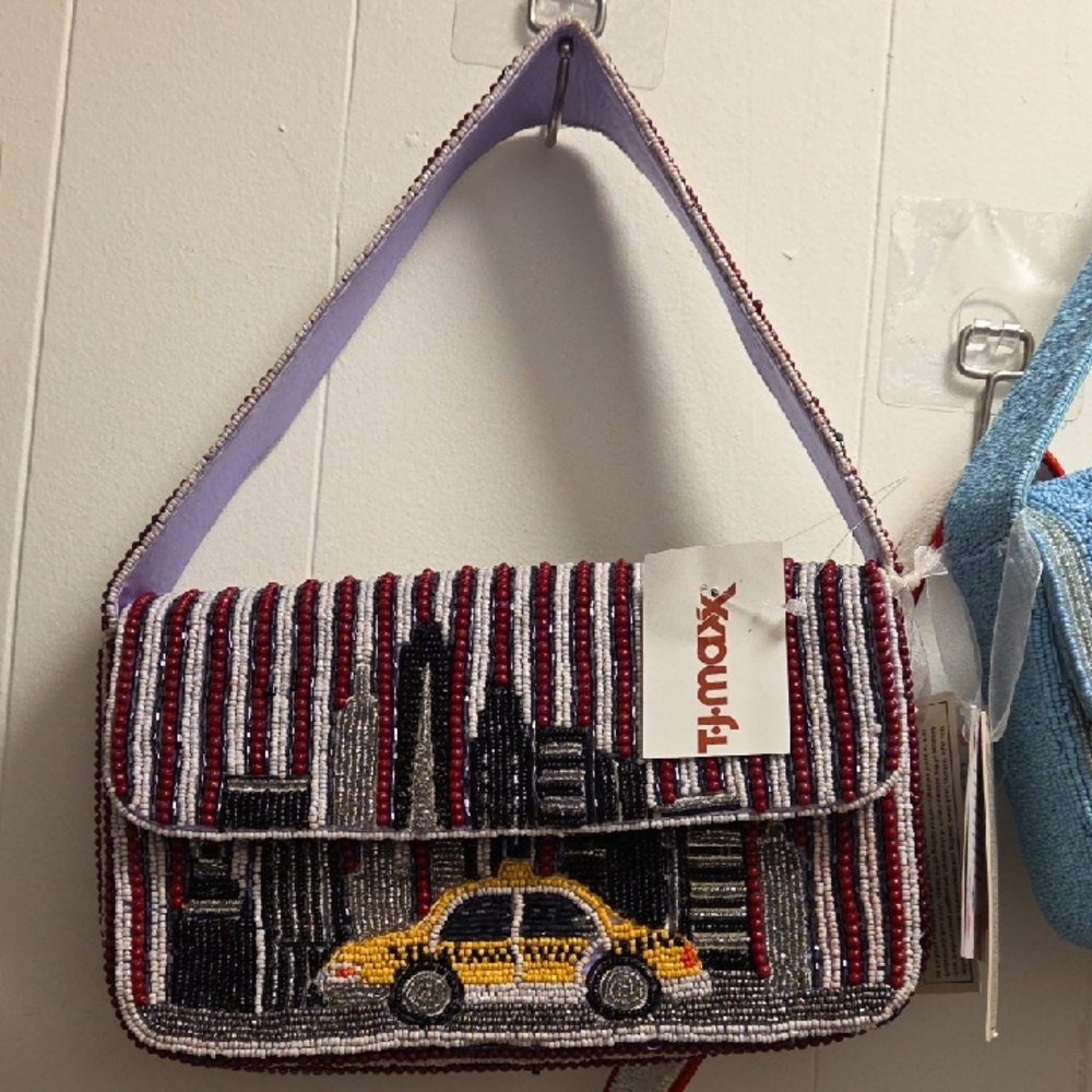 Beaded Cityscape Women's Bag